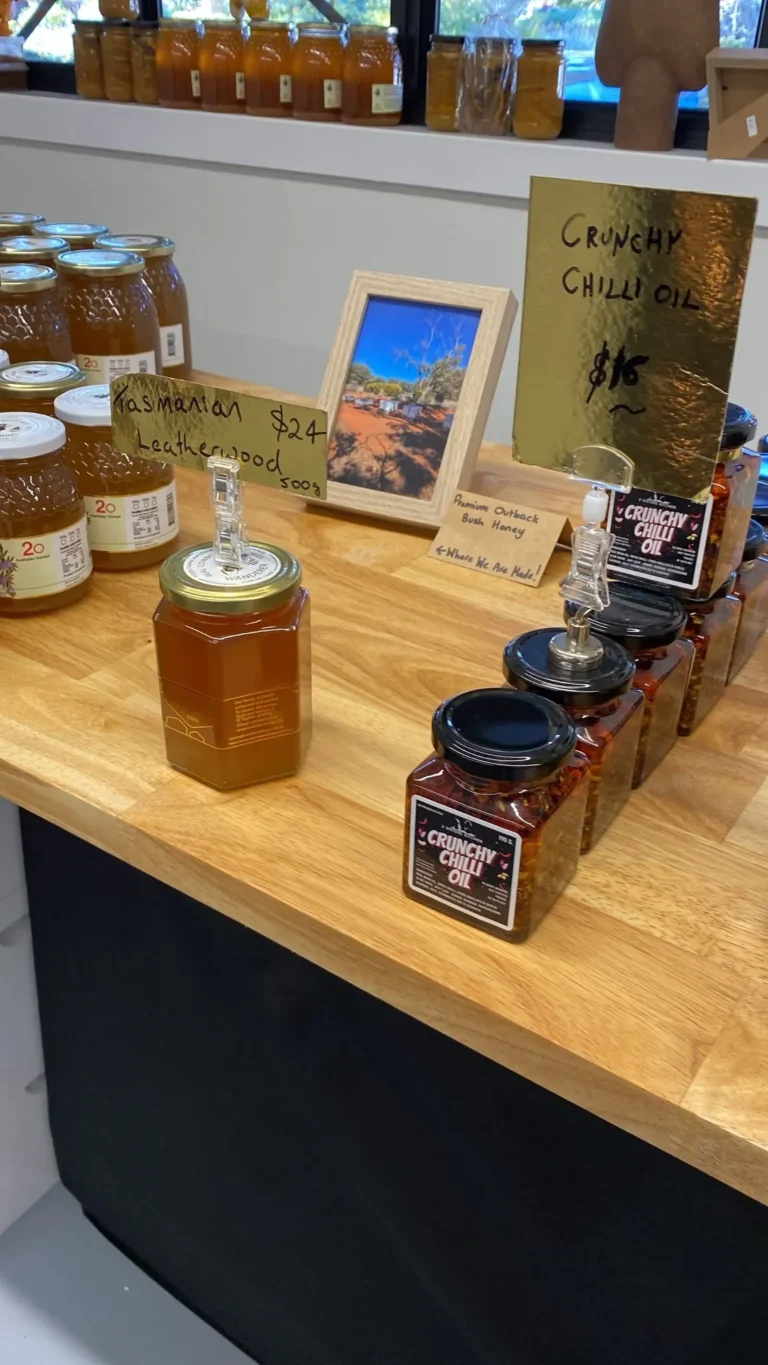 Inside the Wanderer Honey shop, Terrey Hills
