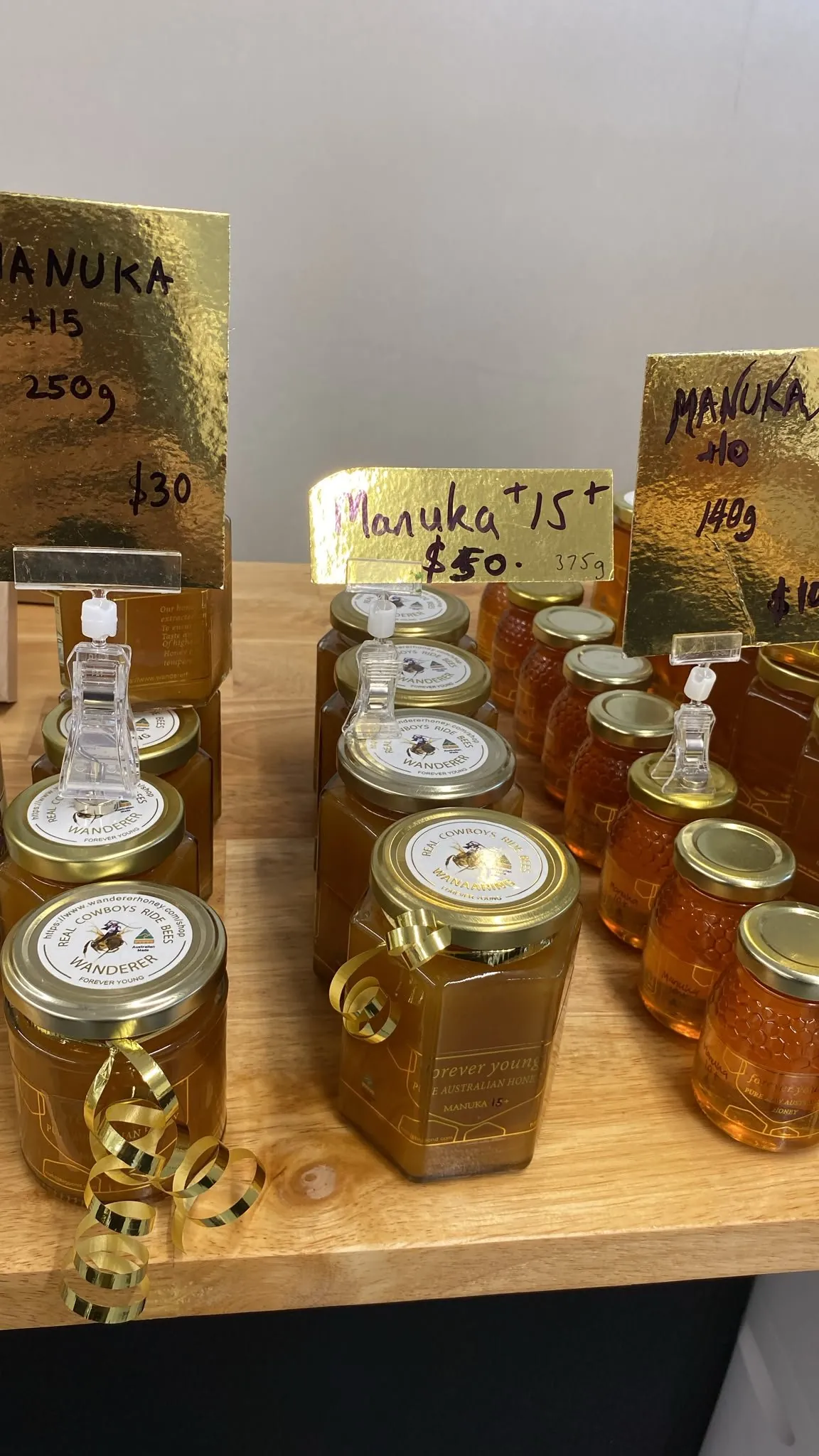 Inside the Wanderer Honey shop in Terrey Hills