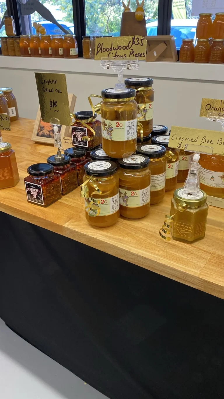 Inside the Wanderer Honey shop, Terrey Hills